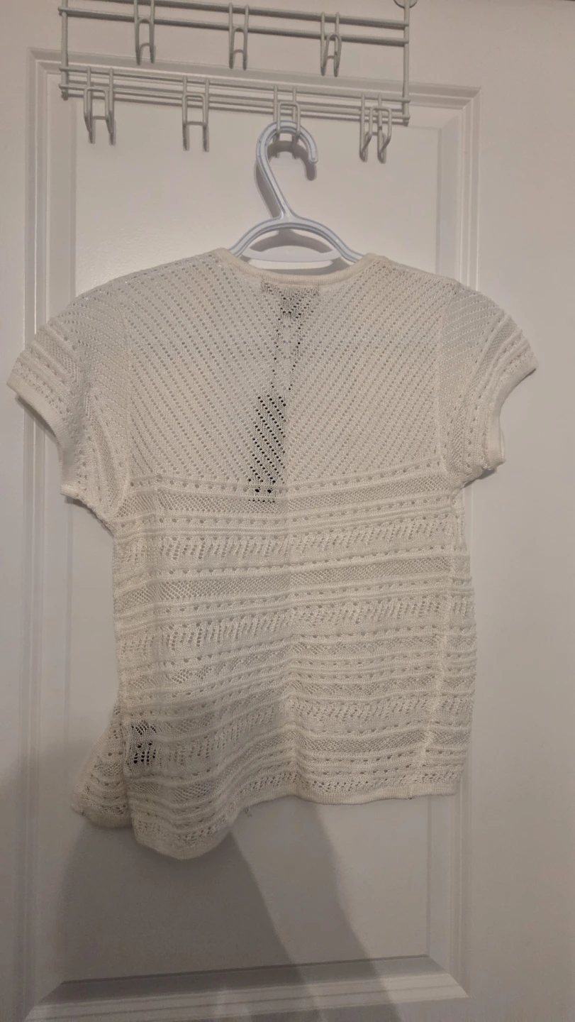 White Knit Cardigan - Size S/P - photo 4