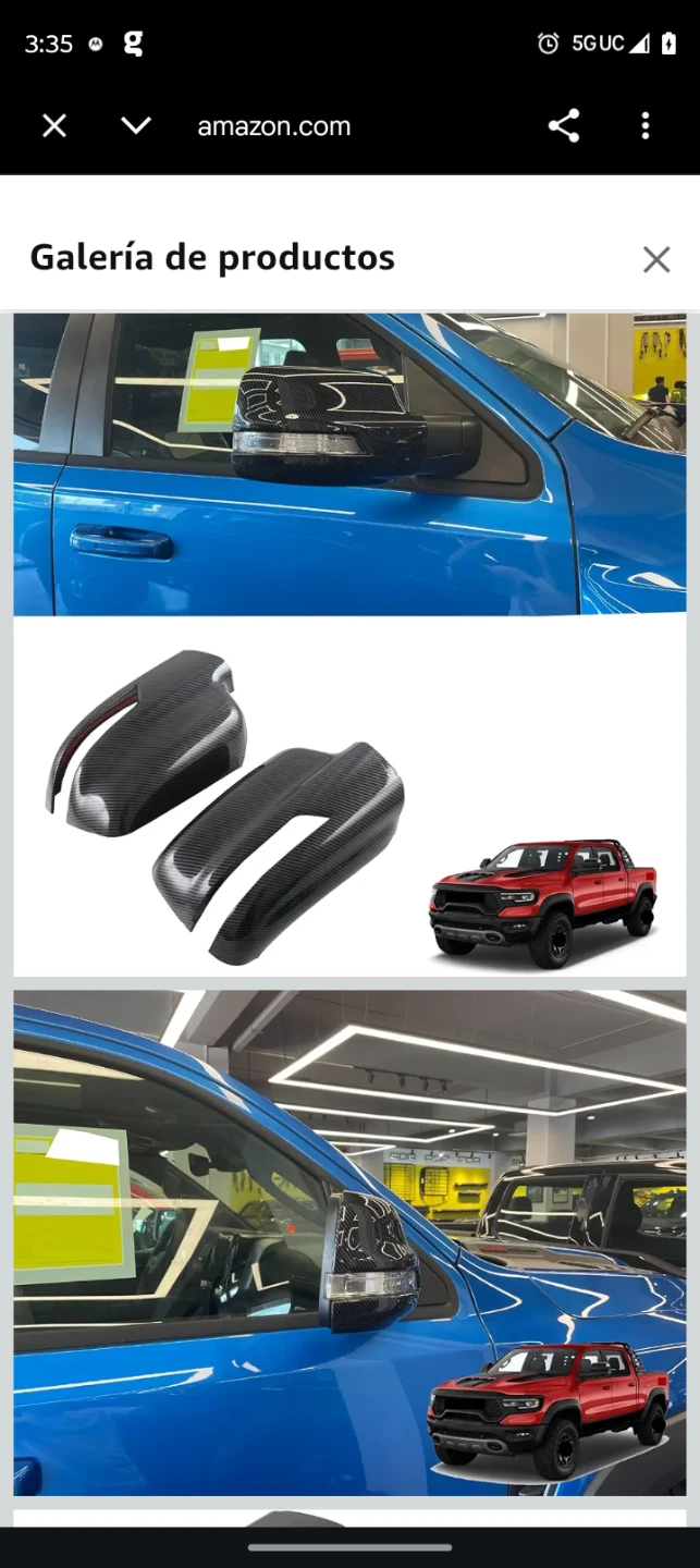 Carbon Fiber Mirror Covers for Ram Trucks