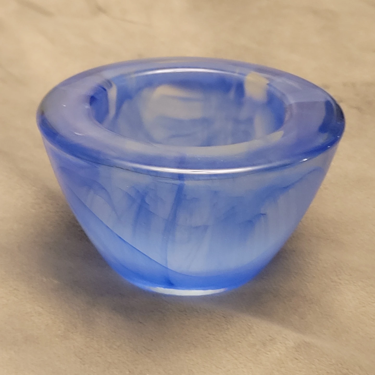 Partylite Blue Swirl Glass Votive Holder - photo 4