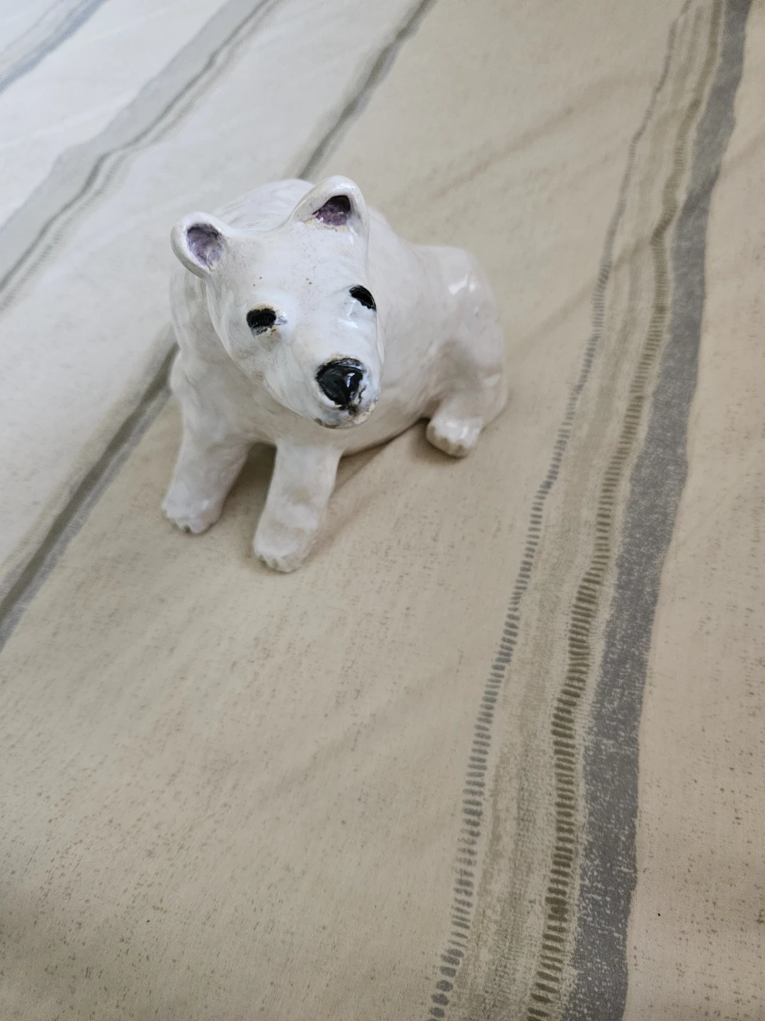 Handmade Ceramic Polar Bear Figurine