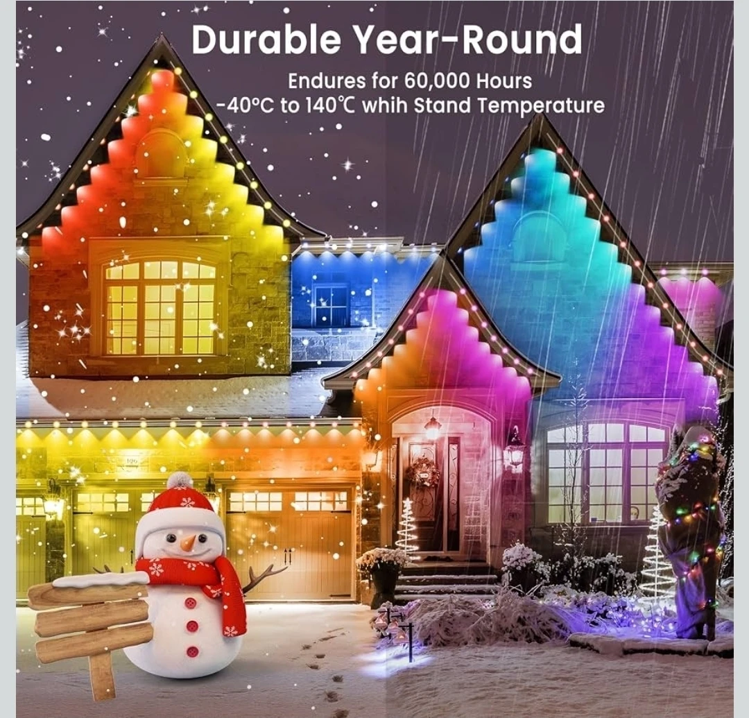 ❤️ 100ft Smart RGB+IC Permanent Outdoor Holiday Track Lights - photo 3