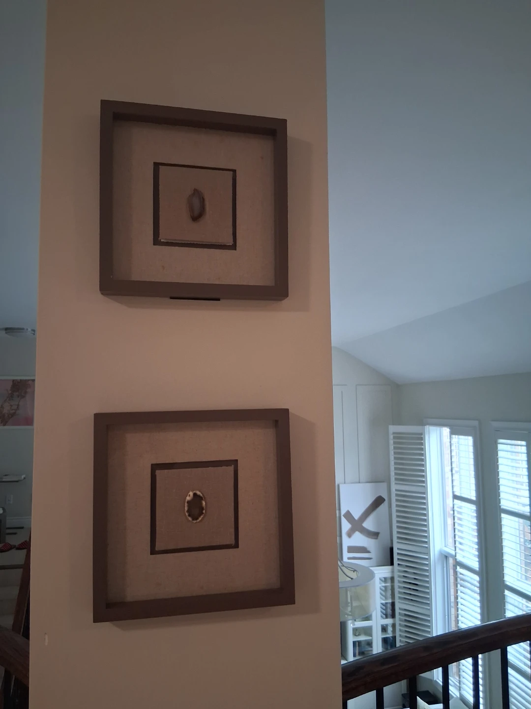 Set of Two Framed Agate Stone Wall Art - photo 2