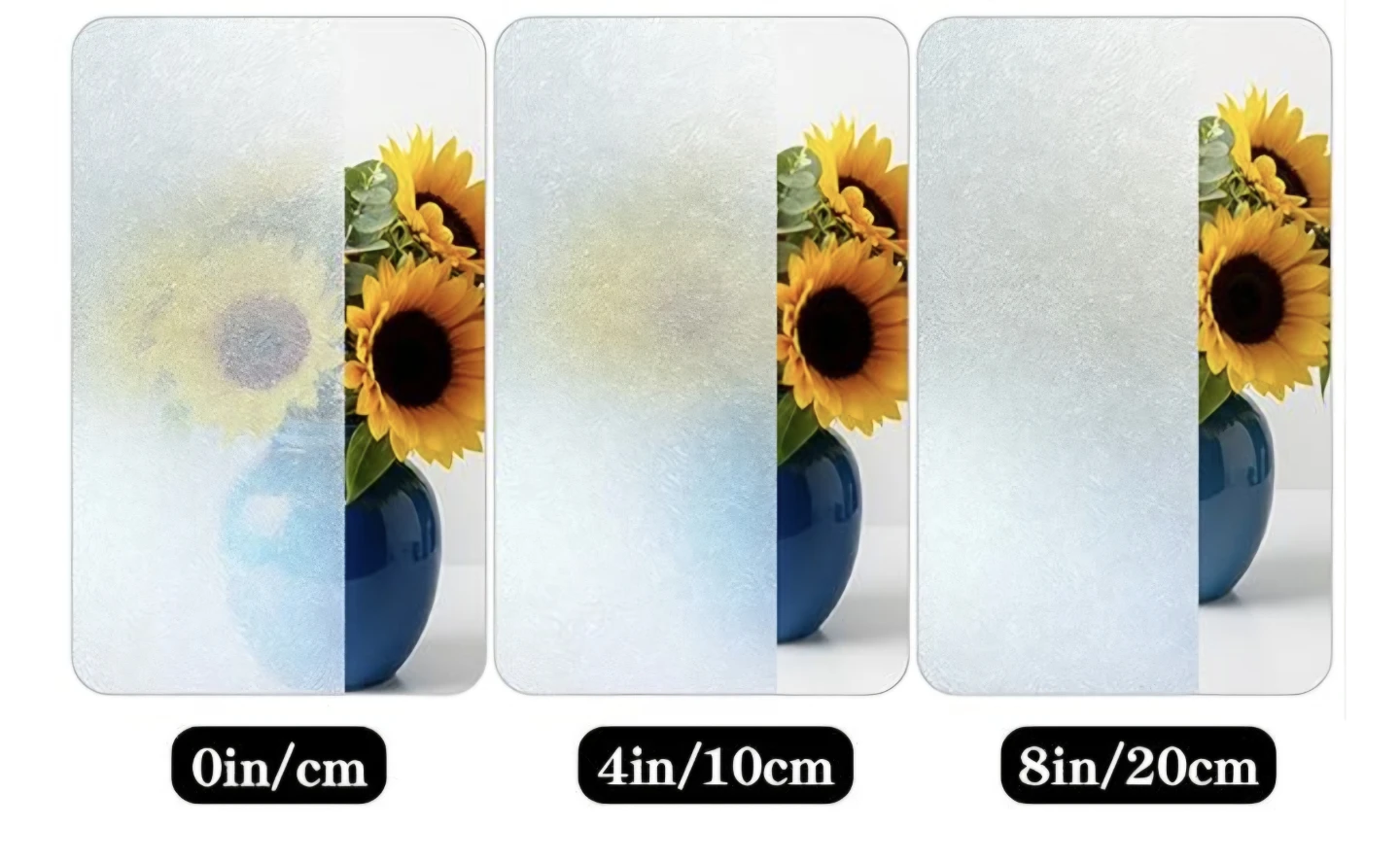 Frosted Window Film Privacy 80"×17.3" - photo 4