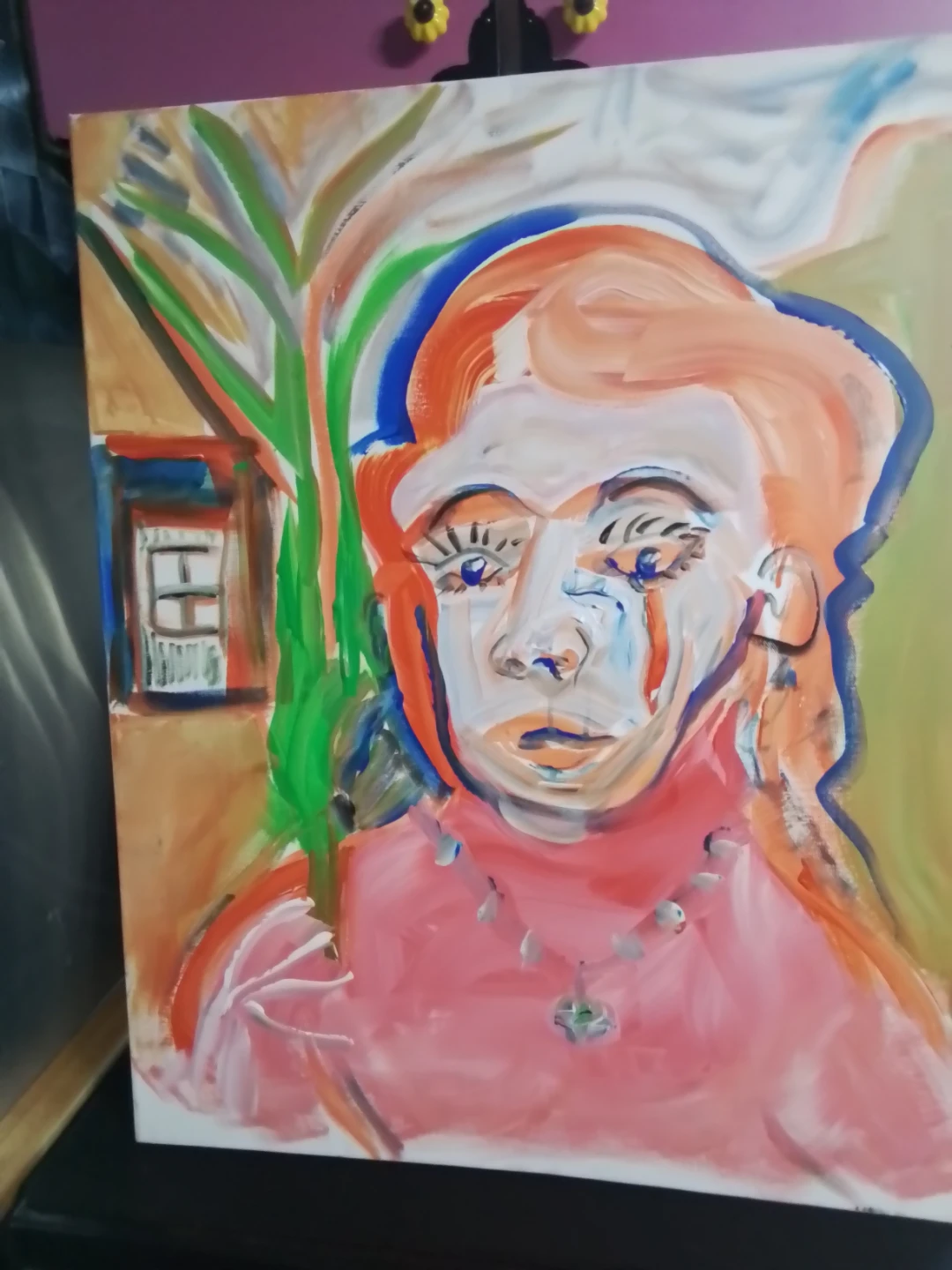 Large Bold Abstract Portrait Painting