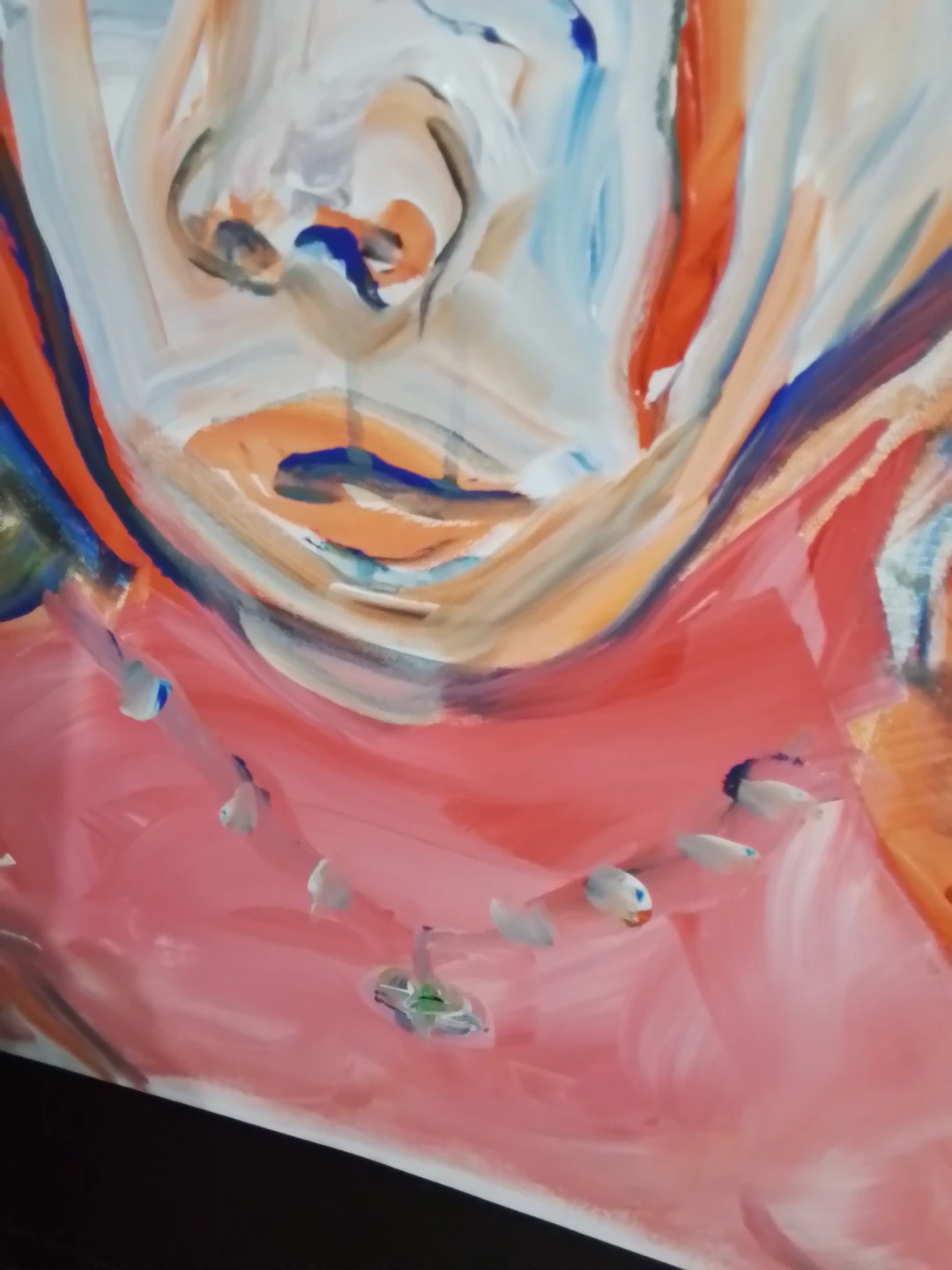 Large Bold Abstract Portrait Painting - photo 3