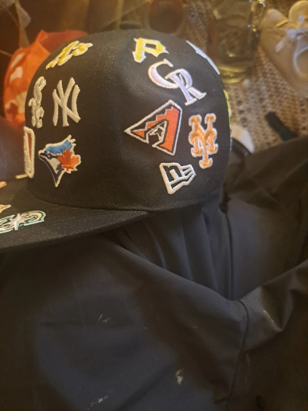 New Era Black Baseball Cap MLB Logos - photo 2