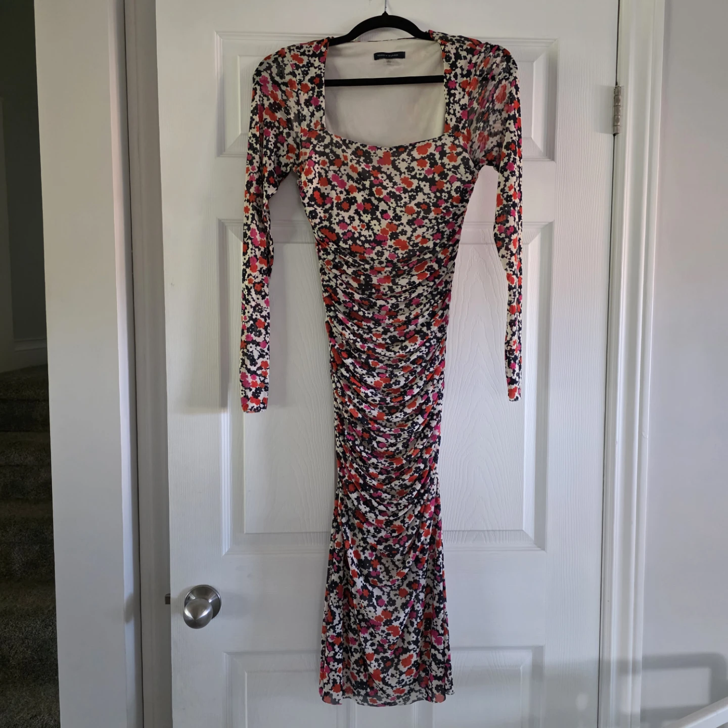 Tommy Hilfiger Floral Ruched Maxi Dress