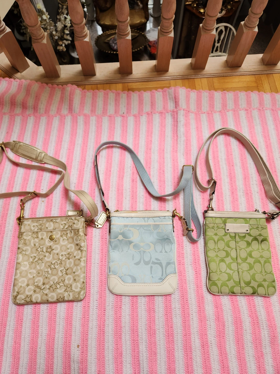 Coach Signature Pattern Crossbody Bags (Set of 3)