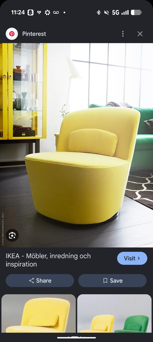 IKEA STOCKHOLM Swivel Easy Chair - Yellow