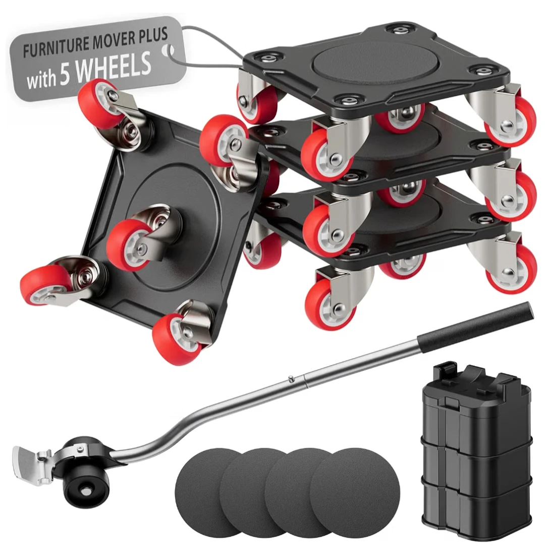 Furniture Mover Plus Dolly with 5 Wheels & Lifter