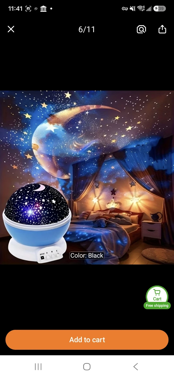 Star Projector Night Light - Black - photo 5
