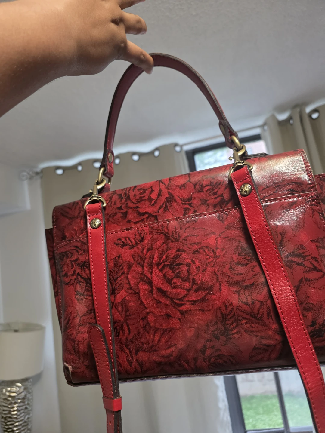 Patricia Nash Alexandria Etched Roses Satchel Handbag - photo 3