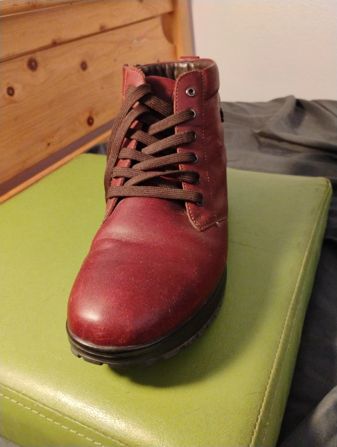 Joya Switzerland Women's Red Leather Boots Size 41 - photo 2