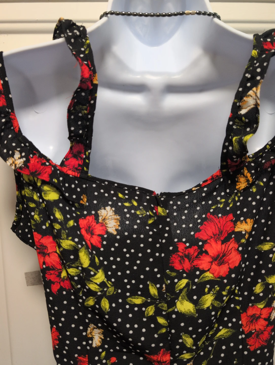 Black floral and polka dot jumpsuit - photo 5