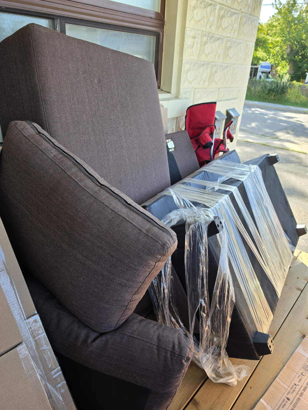 Brown Loveseat Sectional Sofa