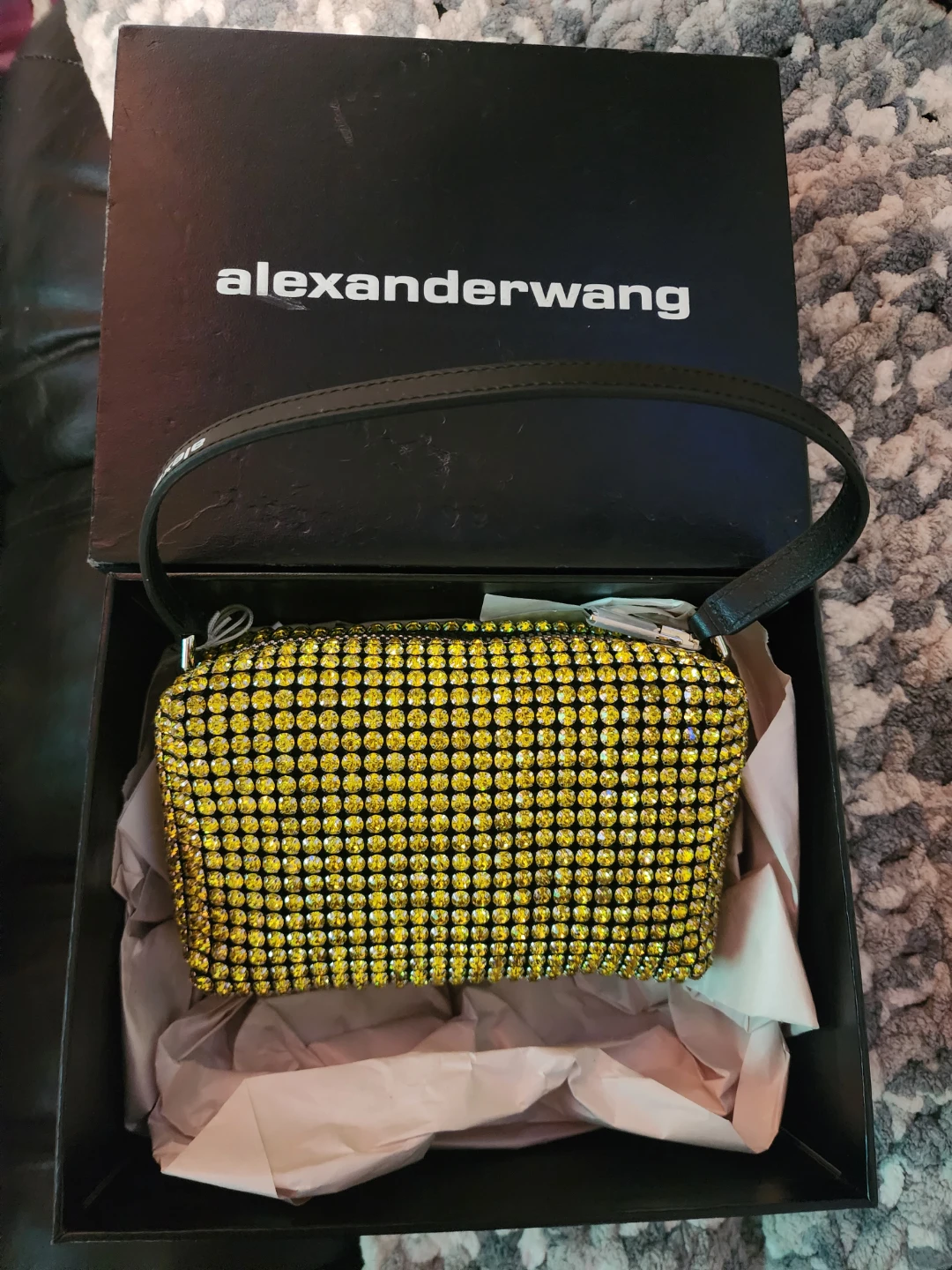 Alexander Wang Heiress Medium Pouch - Lemon - photo 4