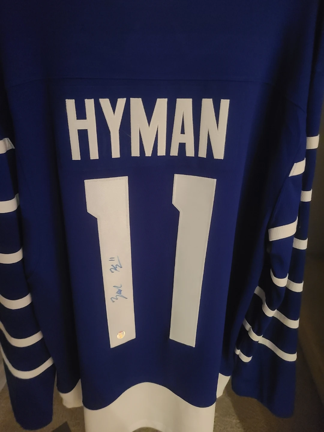 Zach Hyman signed Toronto Maple Leafs Jersey