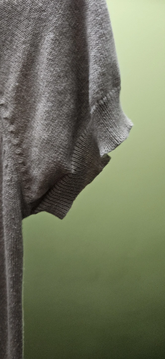 ZARA Short Sleeve Turtleneck Sweater, Size Medium, Taupe - photo 3