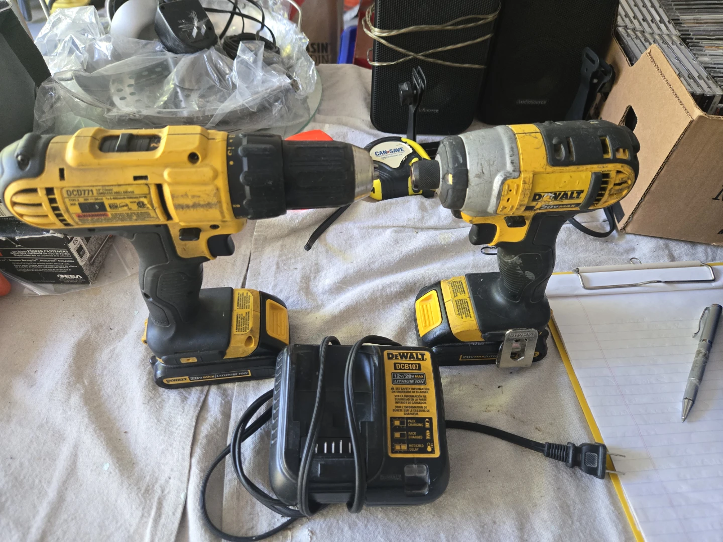 DeWalt DCD771 Drill and DCF885 Impact Driver with Charger