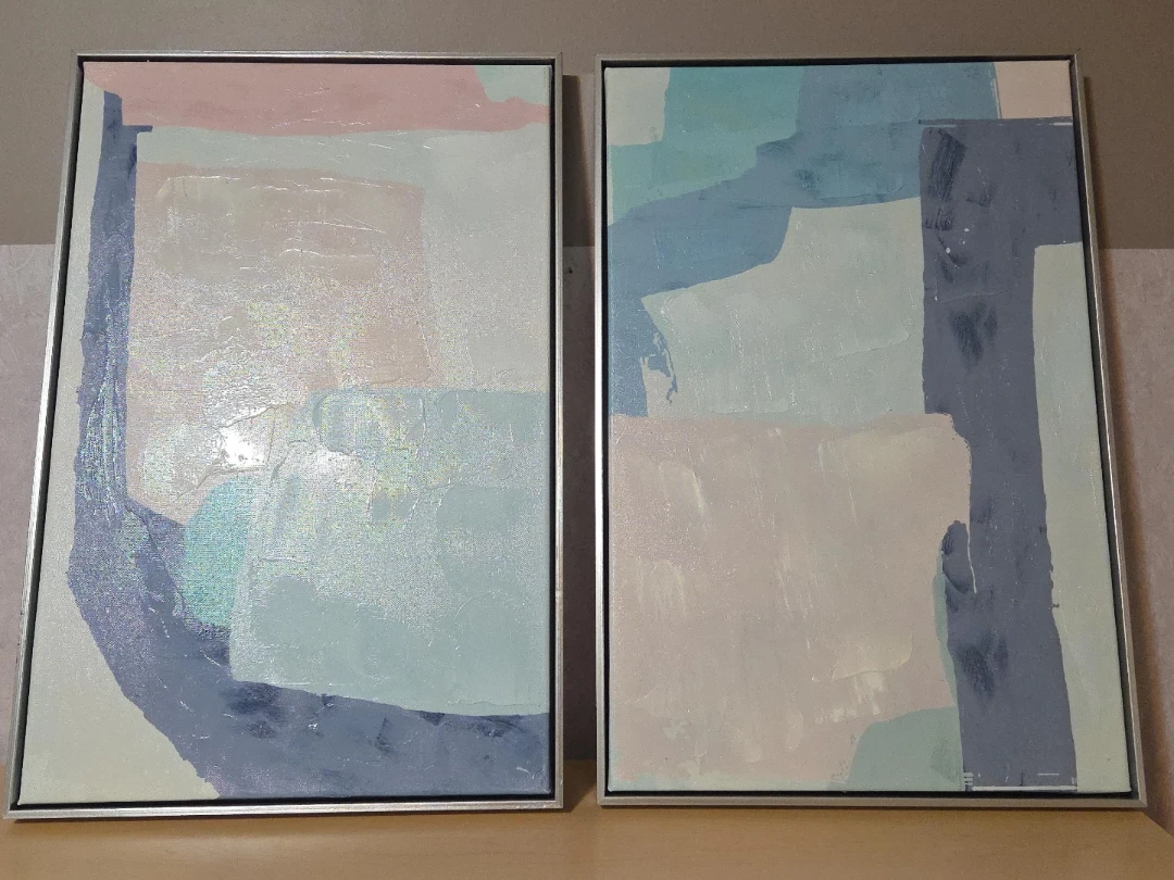 Set of 2 Abstract Canvas Wall Art Prints