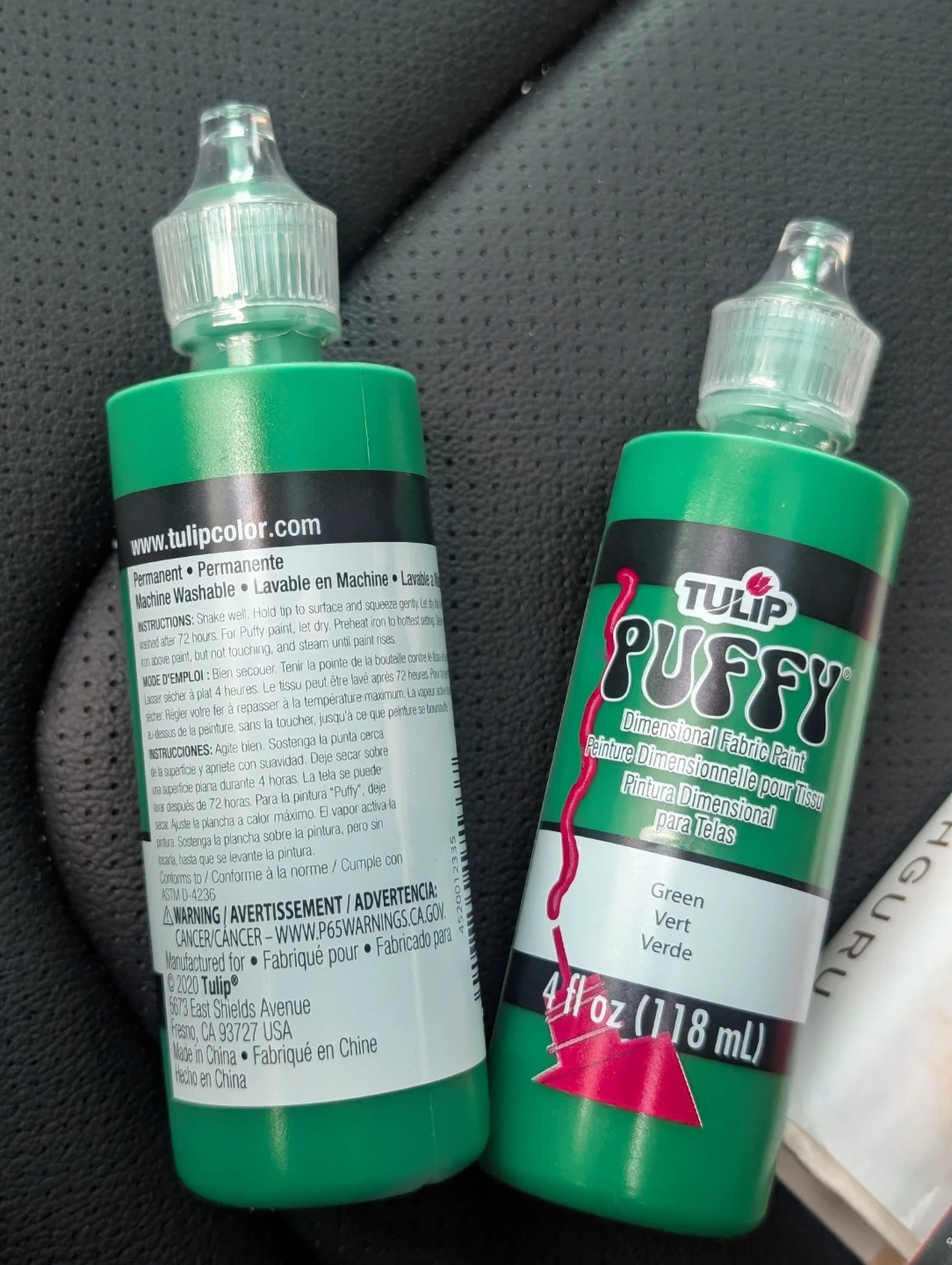 Tulip Puffy Dimensional Fabric Paint - Green (2 x 4oz) - photo 2