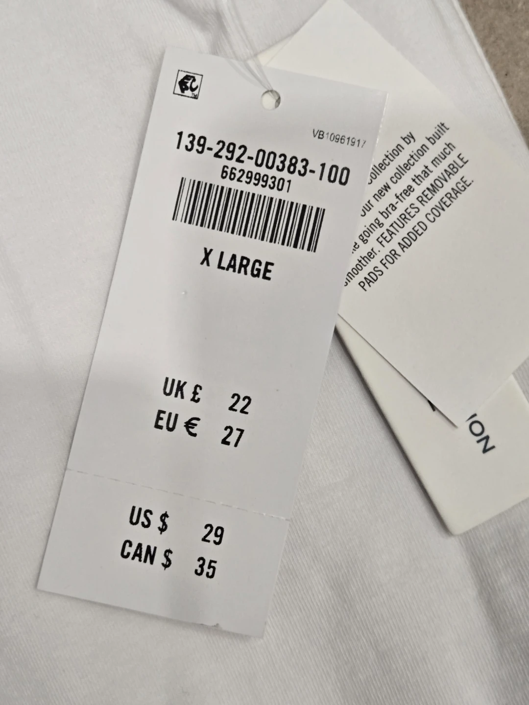 Abercrombie Bra-Free Tank Top - White - X-Large - photo 3