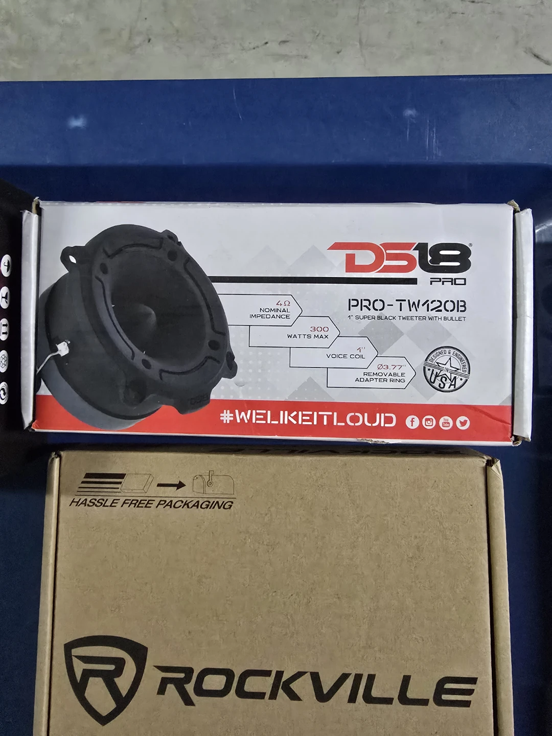 DS18 PRO-TW120B 1" Super Black Tweeter with Bullet