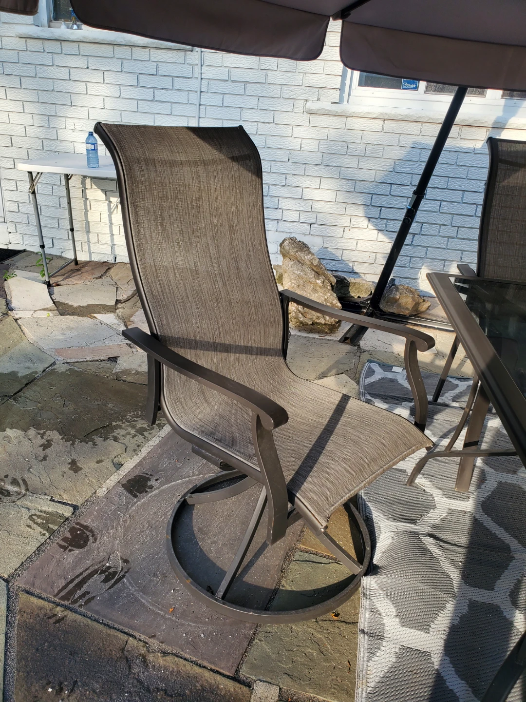 Glass Top Patio Dining Set with 6 Chairs - photo 2