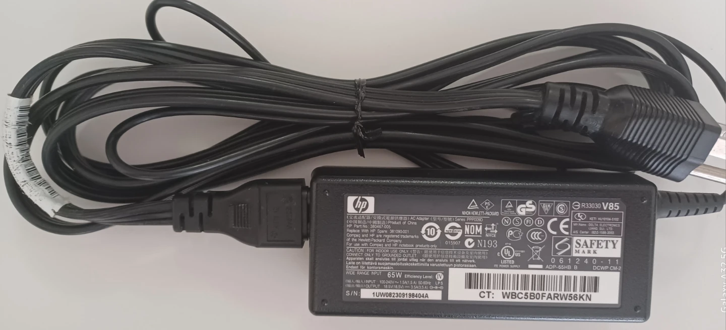 HP AC Adapter Laptop Charger 65W