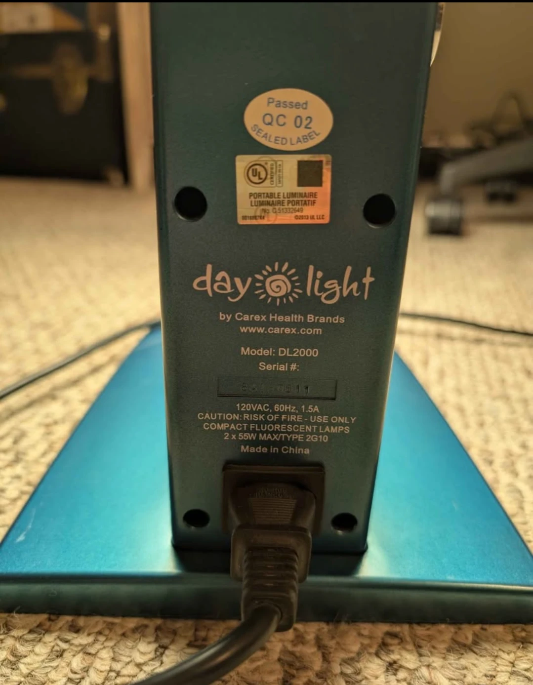 Daylight DL2000 sunlight lamp - photo 3