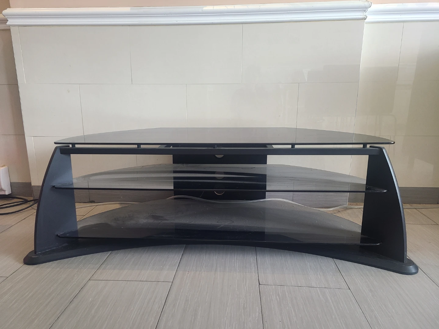 Glass Media Console Stand - photo 3