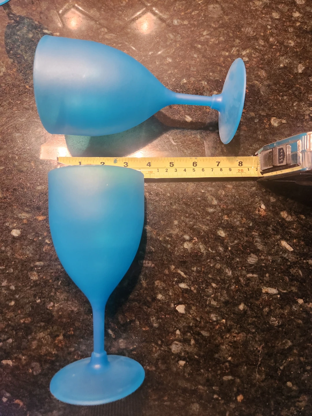Set of 11 Blue Plastic Wine Glasses - photo 2