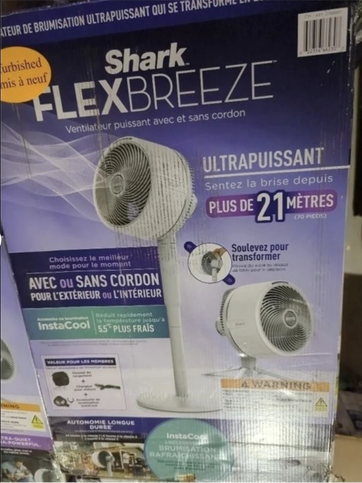 Shark FLEXBREEZE High-Velocity Cordless & Corded Fan - photo 5