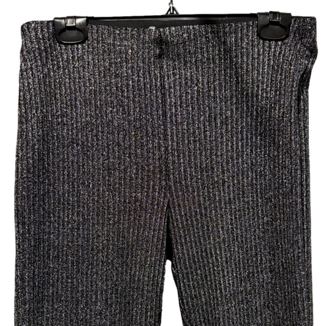 Zara Sparkly Ribbed Flare Pants size M - photo 2