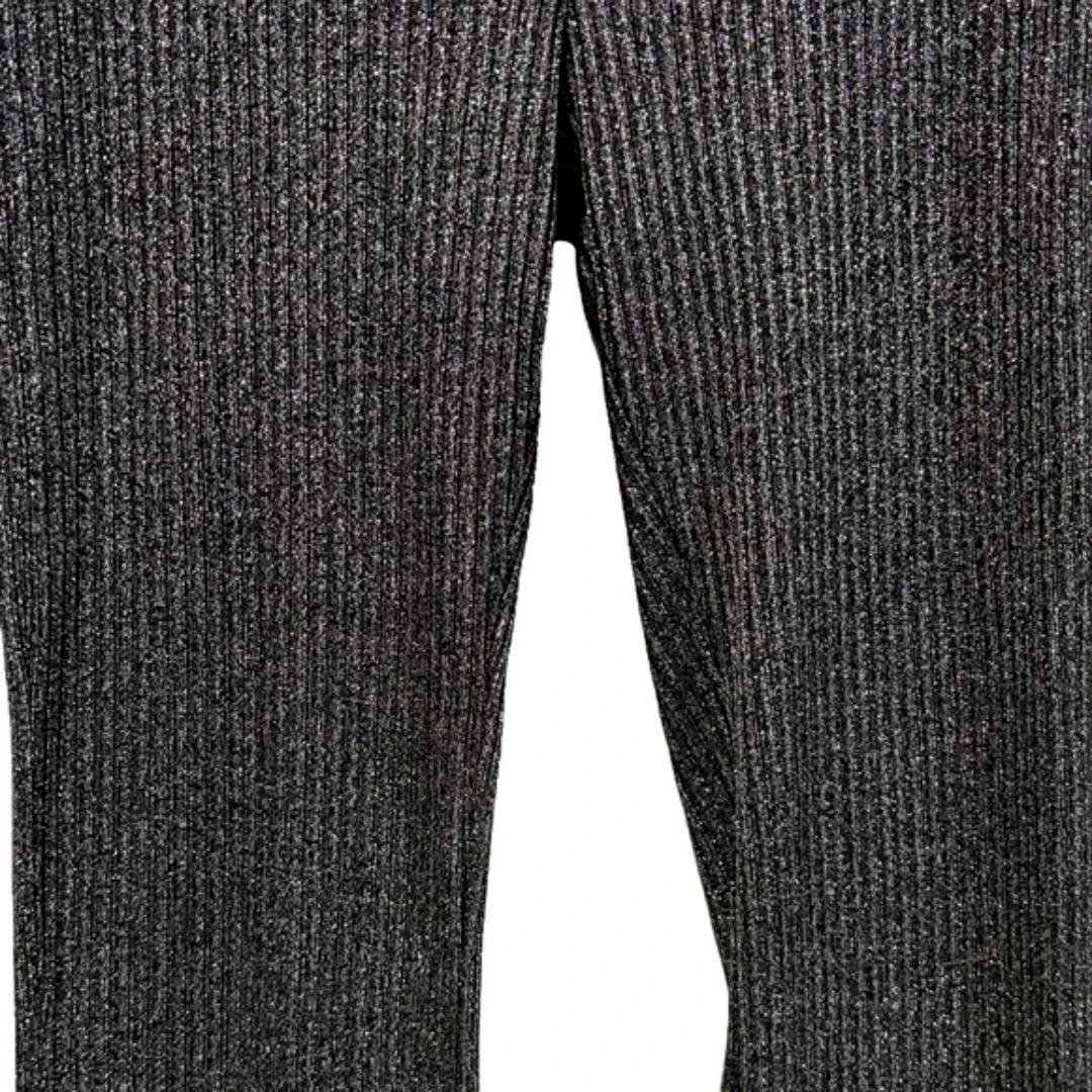 Zara Sparkly Ribbed Flare Pants size M - photo 3