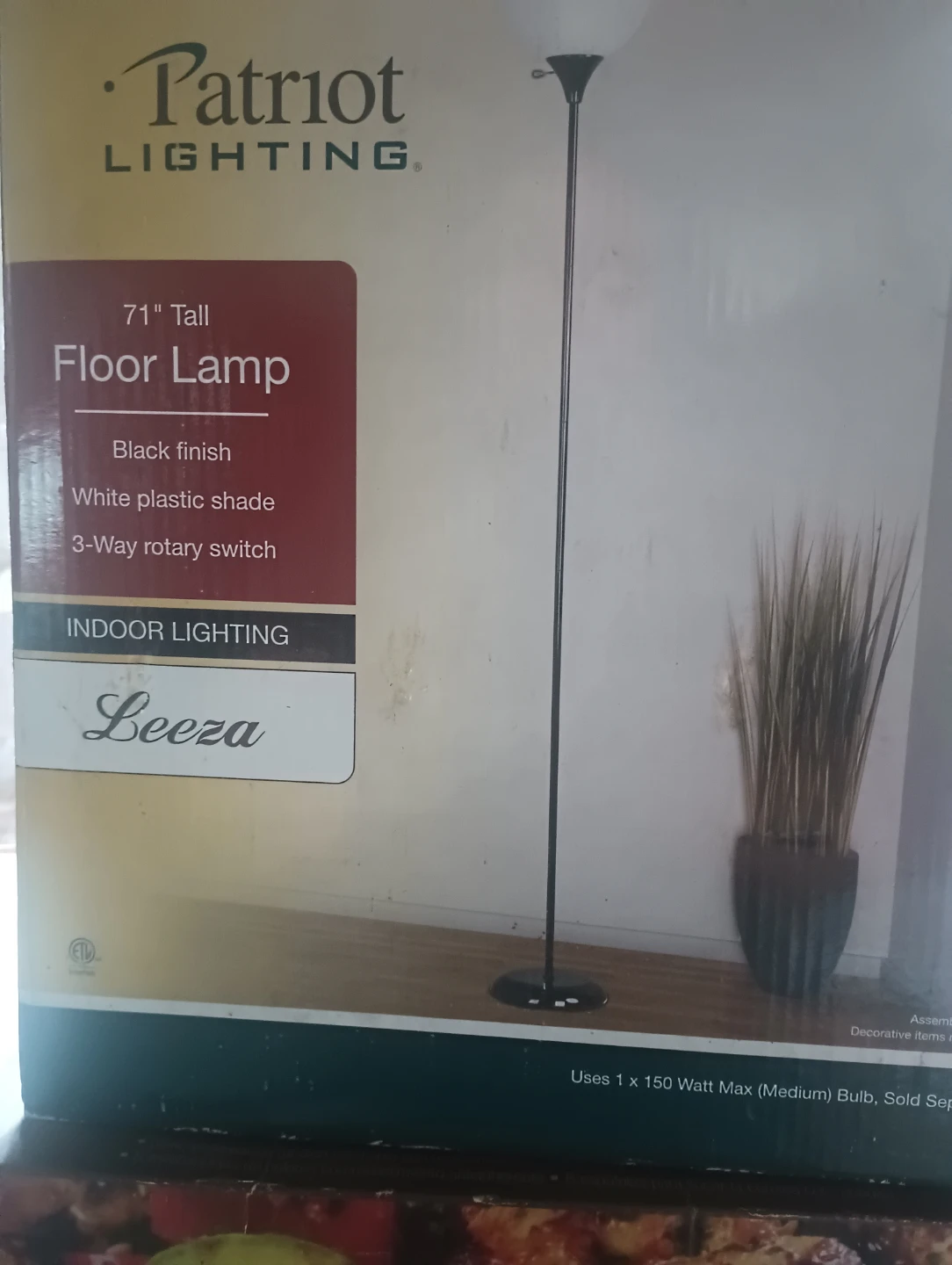 Patriot Lighting 71" Tall Floor Lamp - Black - photo 2