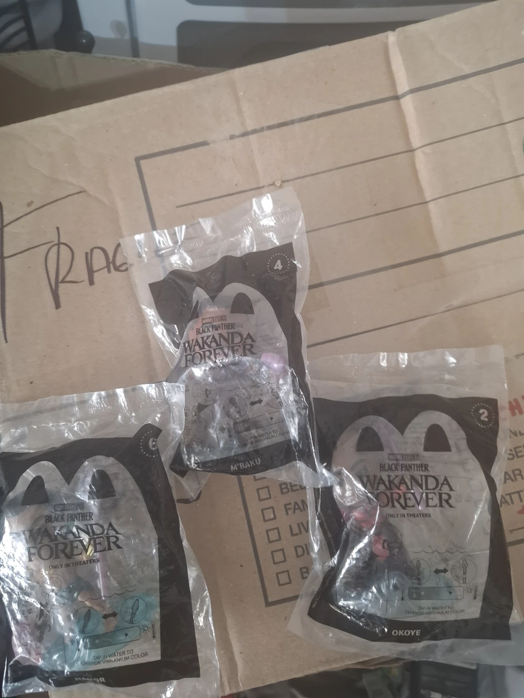 McDonald's Black Panther Wakanda Forever Happy Meal Toys Lot
