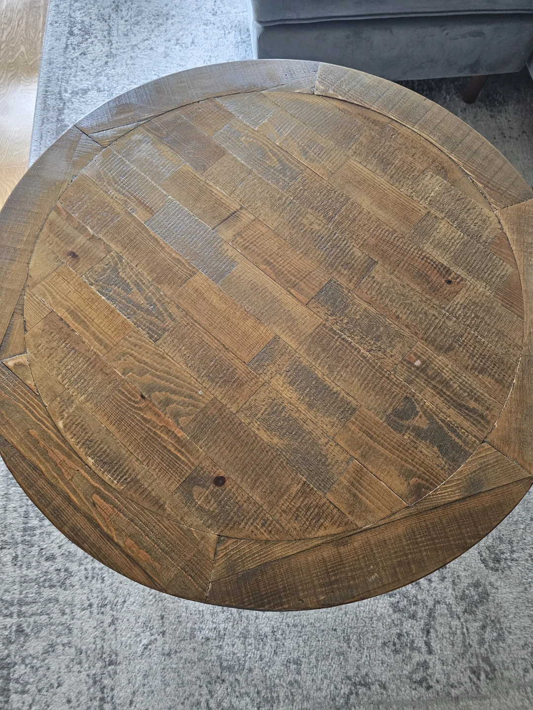 Coffee Table - Espresso Wood With Black Metal Frame - photo 2