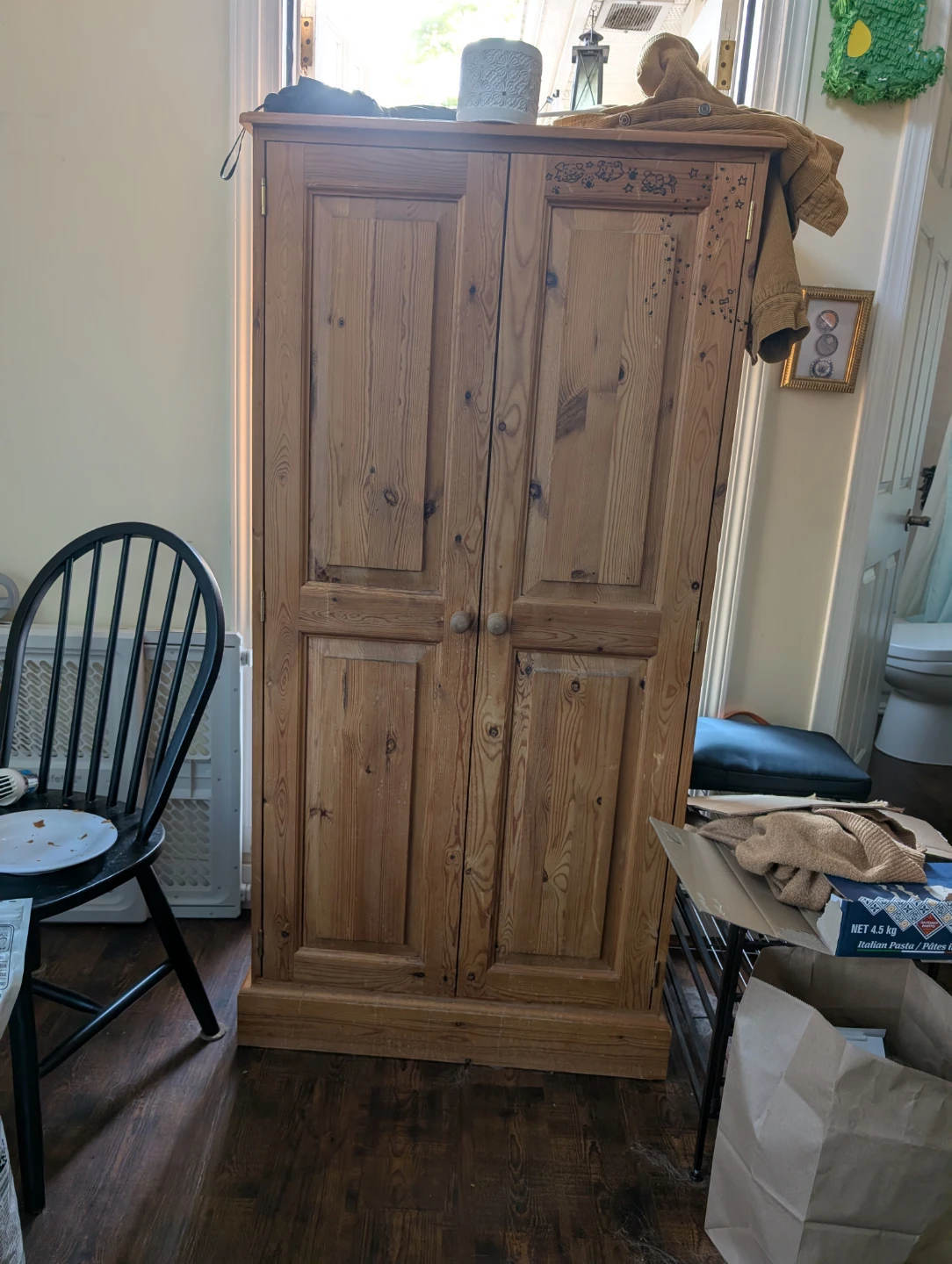 Wooden Cabinet with Shelves
