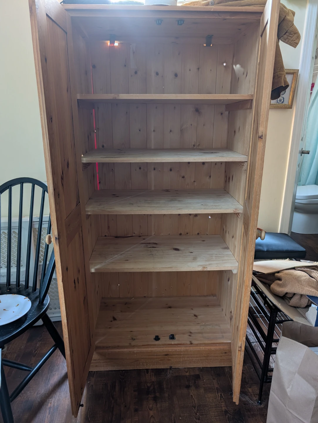 Wooden Cabinet with Shelves - photo 2