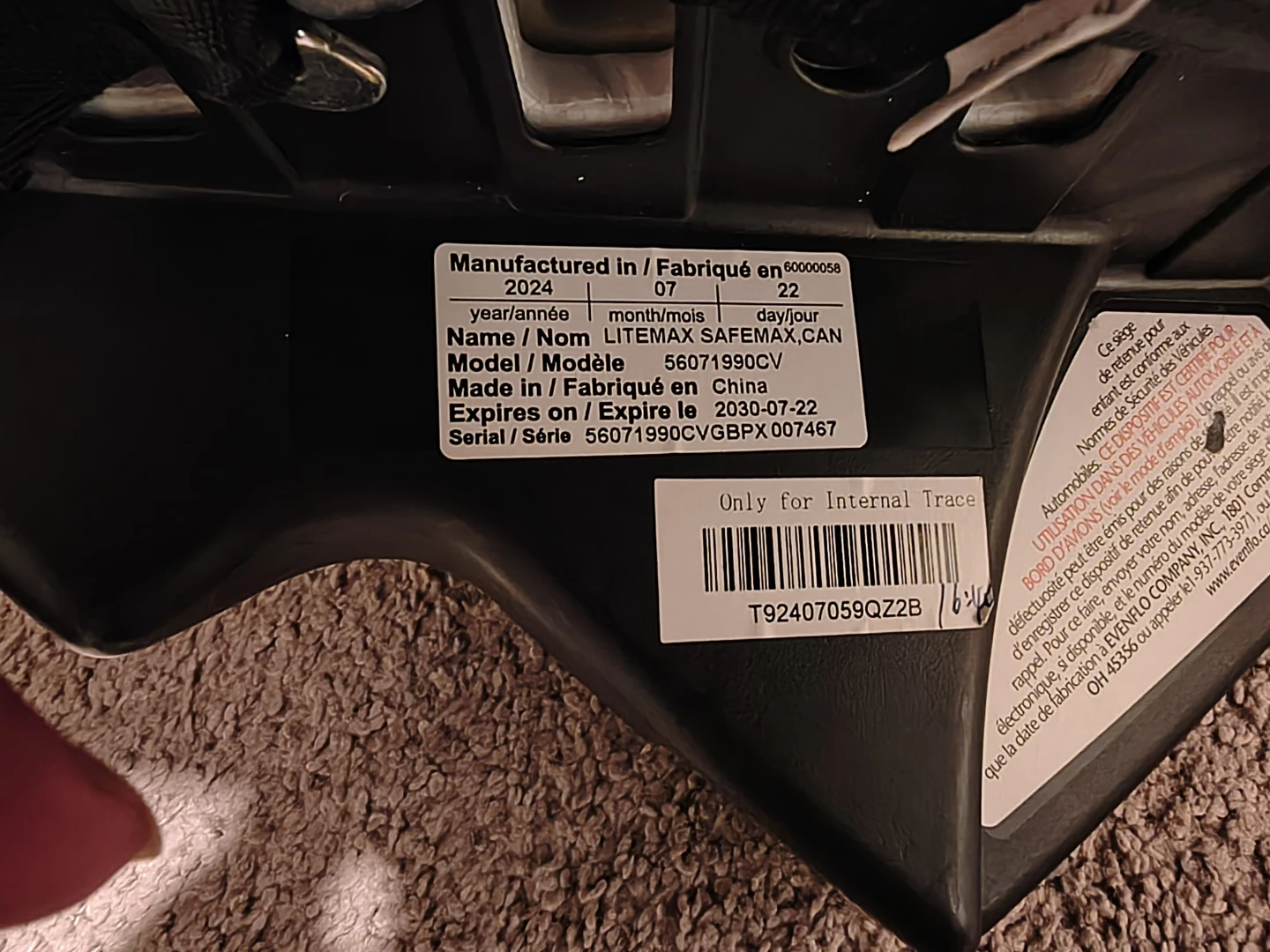 Evenflo Car Seat Base and Infant Seat - photo 4