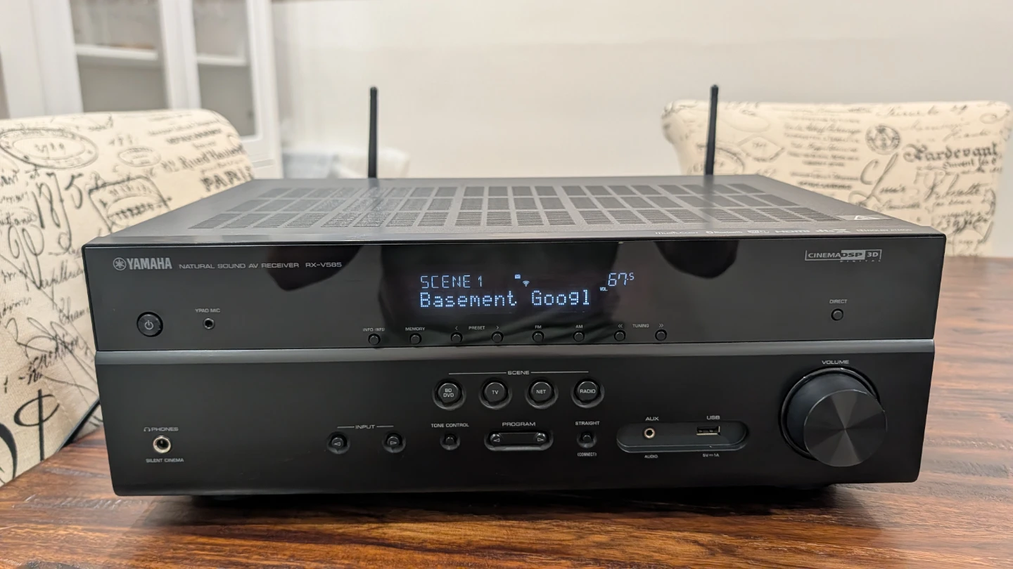 Yamaha RX-V585 4K 7.2-channel Dolby Atmos Home Theatre Receiver