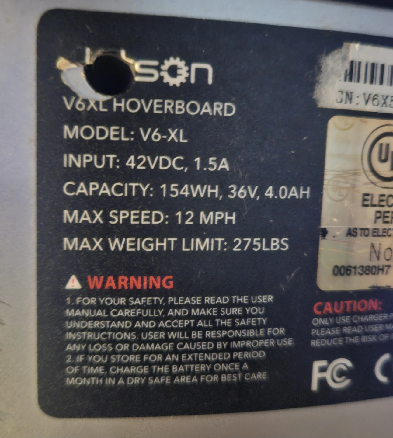 Jetson V6XL Hoverboard - photo 2