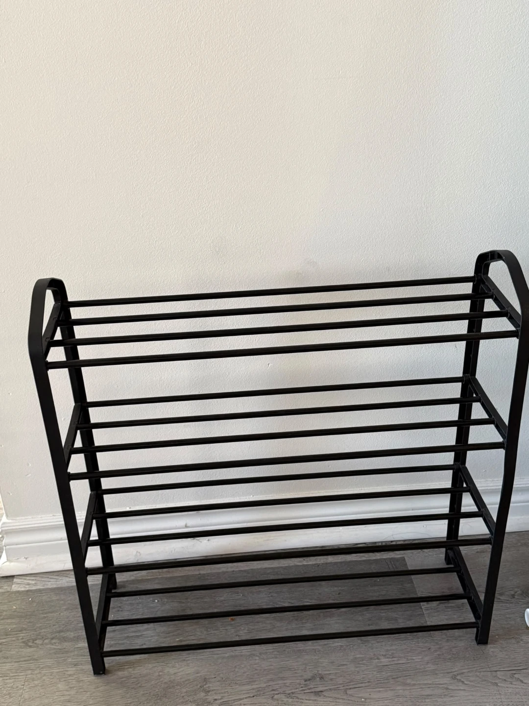 Black 4-Tier Metal Shoe Rack