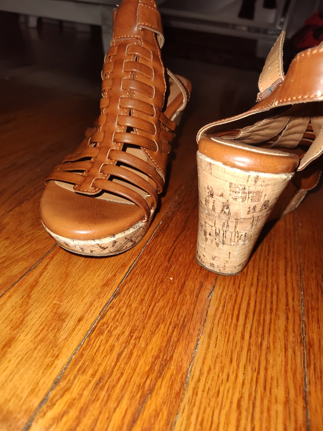 Brown Wedge Sandals Size 6 - photo 5