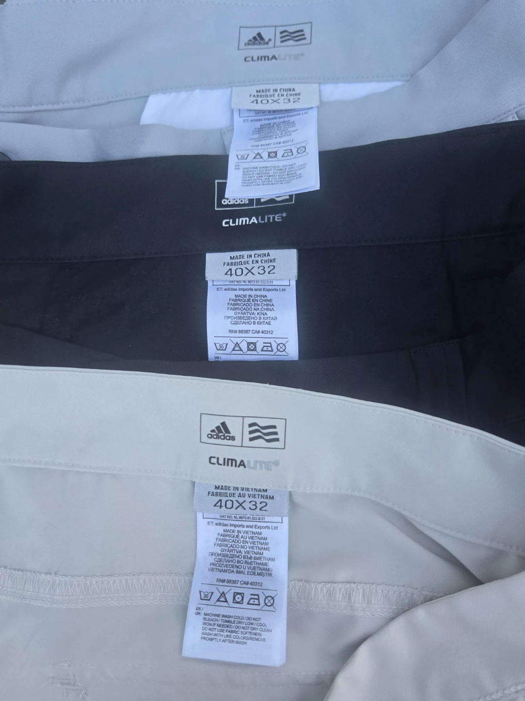 Men's Adidas Golf pants.  Climalite. 40x32. 3pair. EUC. - photo 3