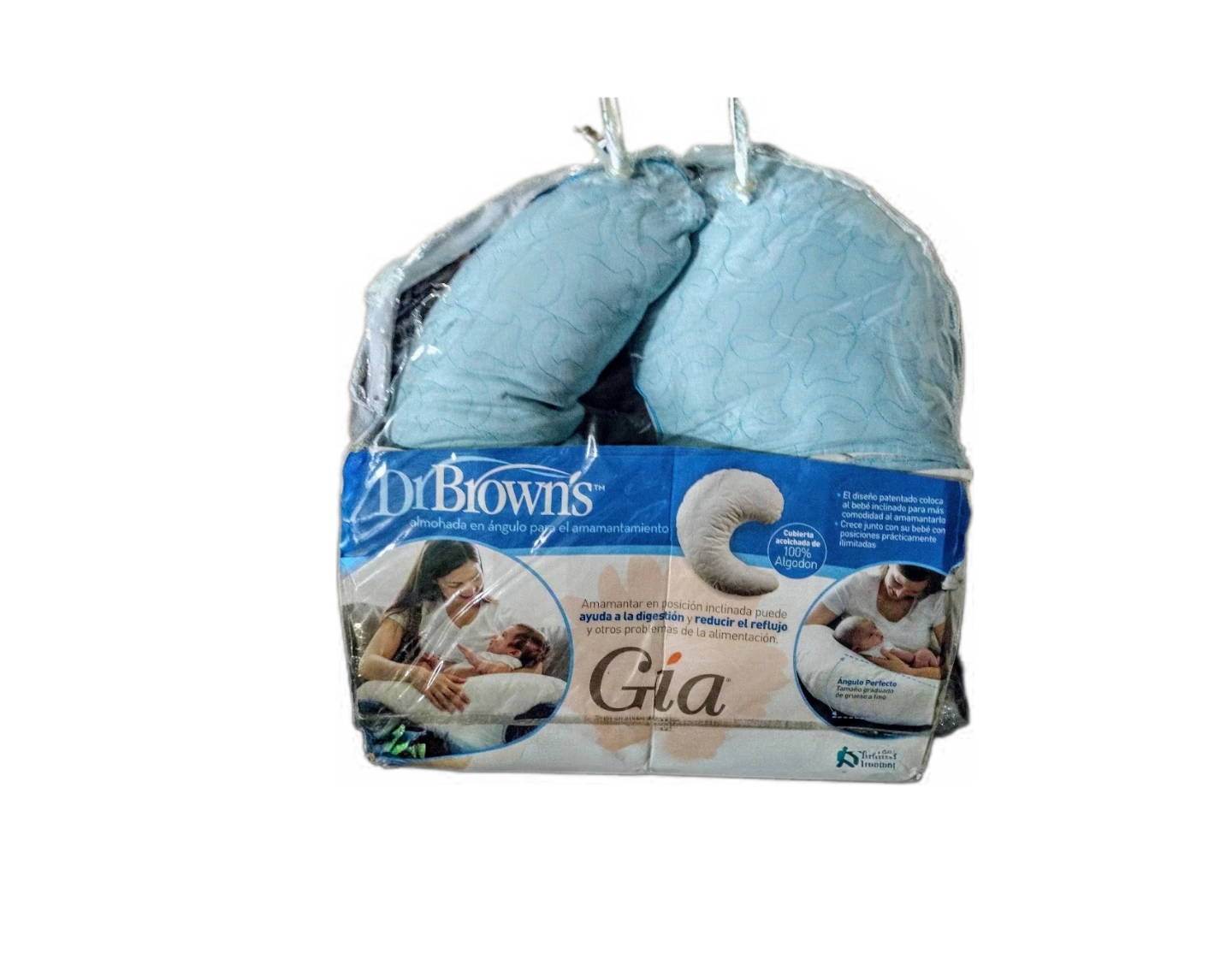 NWT Dr. Brown's Gia Angled Breastfeeding Pillow In Baby Blue - photo 2