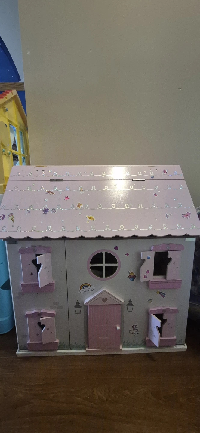 Pink Wooden Dollhouse