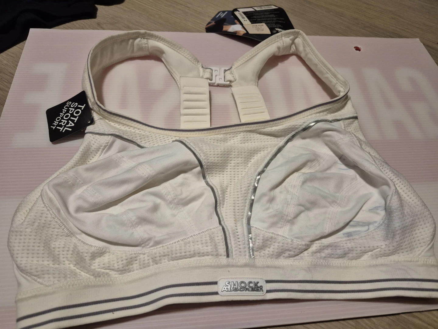 Shock Absorber Sports Bra White Silver