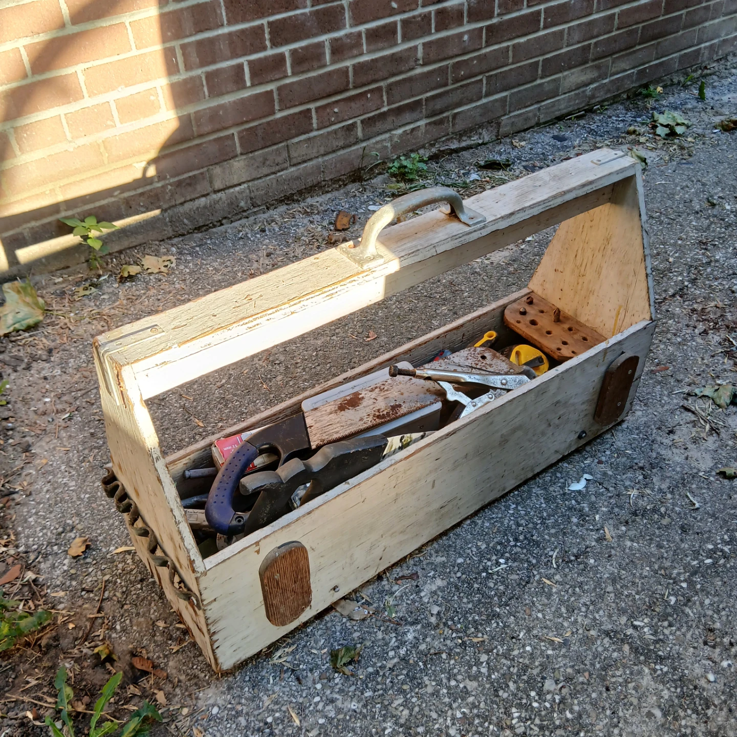 Assorted Vintage Tools and Wooden Toolbox